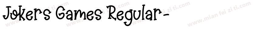 Jokers Games Regular字体转换